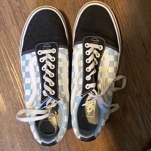 Vans light blue checkered size 9.5 women’s
